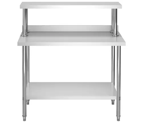 Virtuvės Darbastalis Su Lentyna, 120X60X120cm Plienas