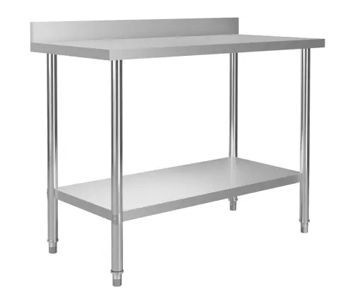 Virtuvės Darbastalis Su Lentyna, 120X60X120cm Plienas
