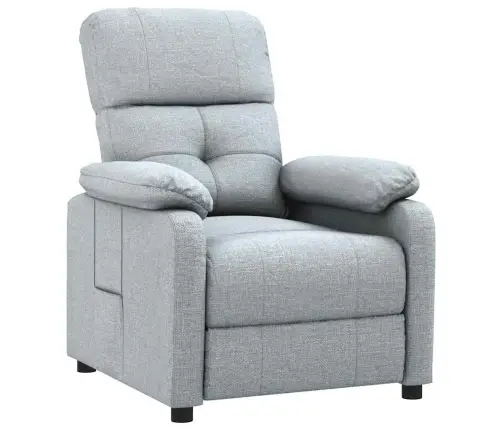 Atpūtas Krēsls, Atgāžams, Gaiši Pelēks Audums Vidaxl