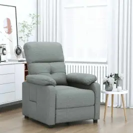 Atpūtas Krēsls, Atgāžams, Tumši Pelēks Audums Vidaxl