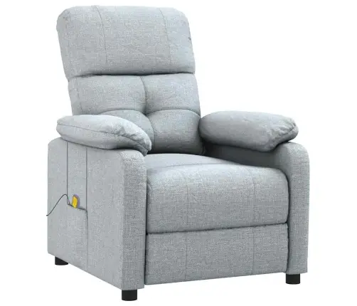 Masāžas Krēsls, Gaiši Pelēks Audums Vidaxl