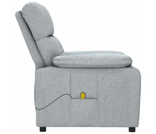 Masāžas Krēsls, Gaiši Pelēks Audums Vidaxl