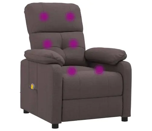 Masāžas Krēsls, Tumši Brūns Audums Vidaxl