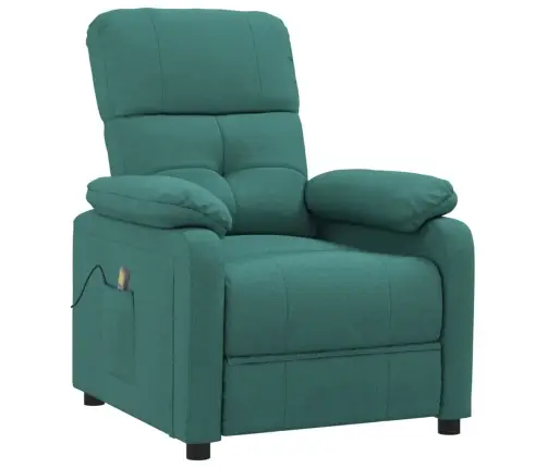 Masāžas Krēsls, Tumši Zaļš Audums Vidaxl