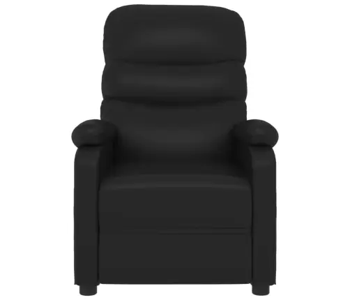 Atlošiamas Krėslas, Juodos Spalvos, Dirbtinė Oda