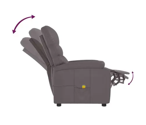 Masāžas Krēsls, Pelēka Mākslīgā Āda Vidaxl