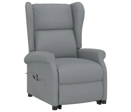 Atpūtas Krēsls, Paceļams, Gaiši Pelēks Audums Vidaxl