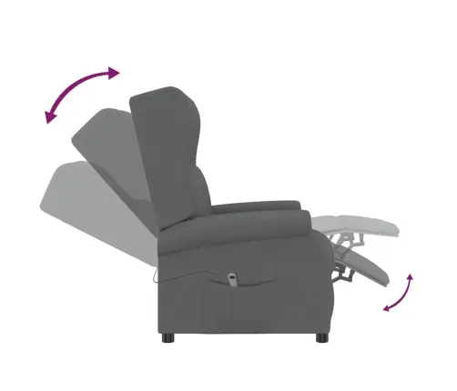 Püsti Tõusmist Toetav Tugitool, Tumehall, Kangas