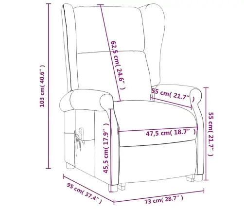Atpūtas Krēsls, Paceļams, Melns Audums Vidaxl