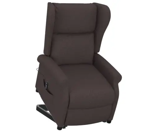 Atpūtas Krēsls, Paceļams, Tumši Brūns Audums Vidaxl