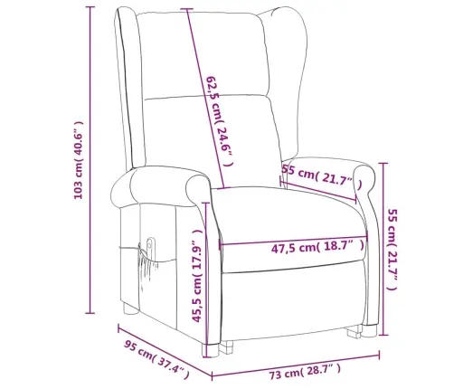 Atpūtas Krēsls, Paceļams, Tumši Zaļš Audums Vidaxl