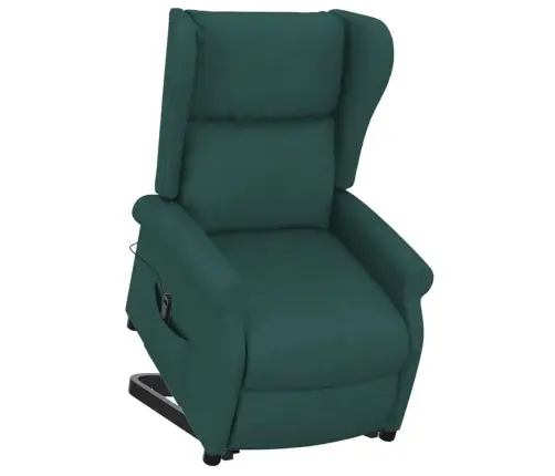 Atpūtas Krēsls, Paceļams, Tumši Zaļš Audums Vidaxl