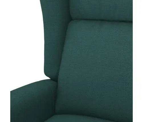 Atpūtas Krēsls, Paceļams, Tumši Zaļš Audums Vidaxl