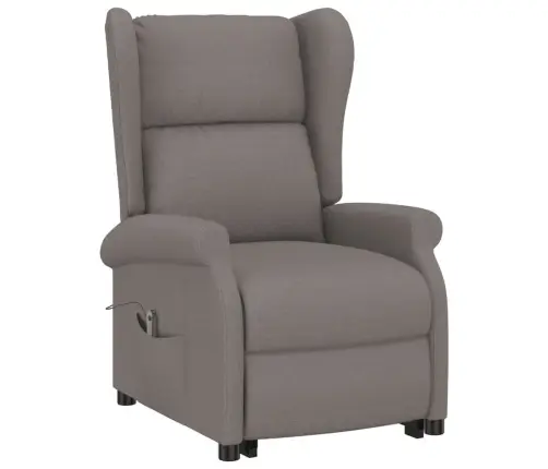 Atpūtas Krēsls, Paceļams, Pelēkbrūns Audums Vidaxl