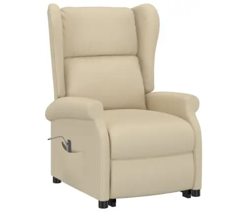 Atpūtas Krēsls, Paceļams, Krēmkrāsas Audums Vidaxl