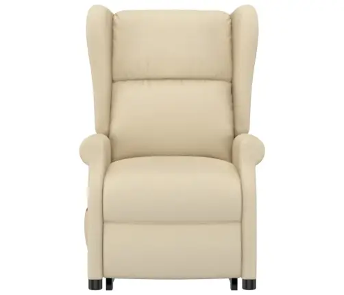 Atpūtas Krēsls, Paceļams, Krēmkrāsas Audums Vidaxl
