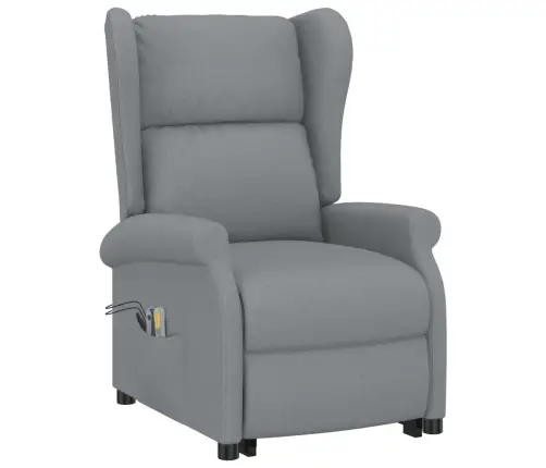 Püsti Tõusmist Toetav Massaažitool, Helehall, Kangas