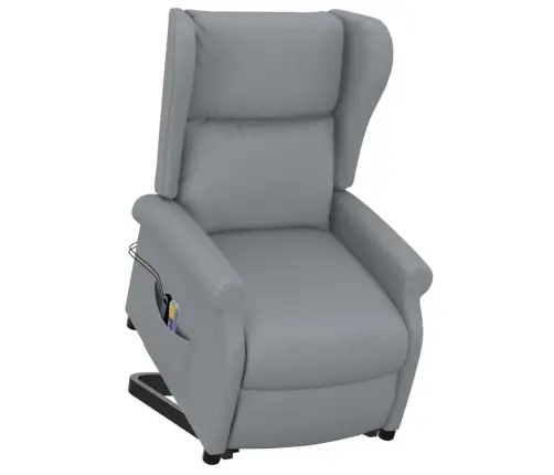 Püsti Tõusmist Toetav Massaažitool, Helehall, Kangas