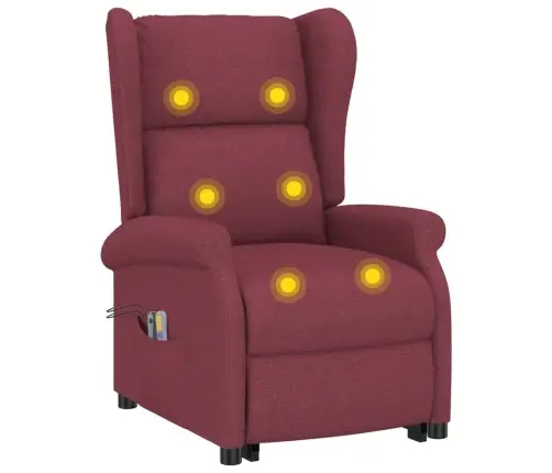 Püsti Tõusmist Toetav Massaažitool, Veinipunane