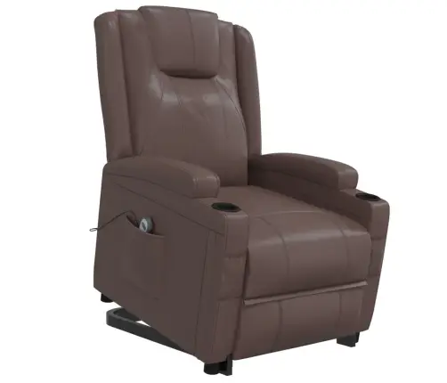 Atsistojantis Krėslas, Rudos Spalvos, Dirbtinė Oda