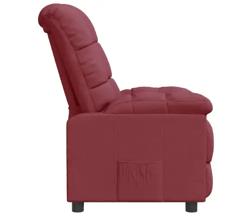 Atpūtas Krēsls, Atgāžams, Vīnsarkans Audums Vidaxl
