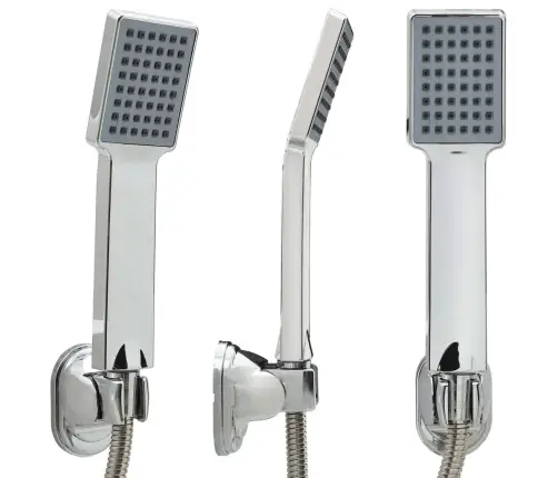 Rokas Dušas Galva Ar 1,5 M Šļūteni, Hromēta Vidaxl