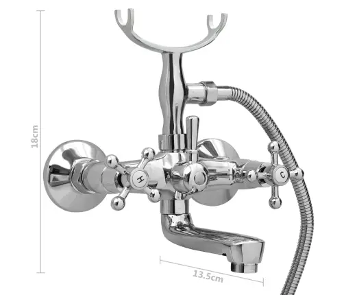 2 Käepidemega Vannikraan + Käsidušš, Kroomitud, Retro