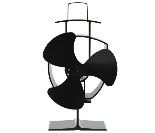 Karstuma Izplūdes Ventilators, 3 Lāpstiņas, Melns Vidaxl