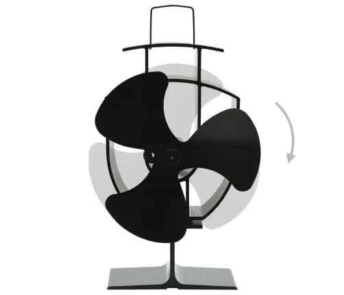 Karstuma Izplūdes Ventilators, 3 Lāpstiņas, Melns Vidaxl