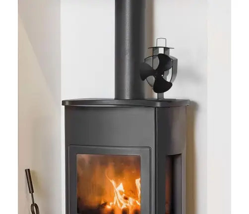 Karstuma Izplūdes Ventilators, 3 Lāpstiņas, Melns Vidaxl