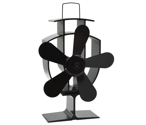 Karstuma Izplūdes Ventilators, 5 Lāpstiņas, Melns Vidaxl