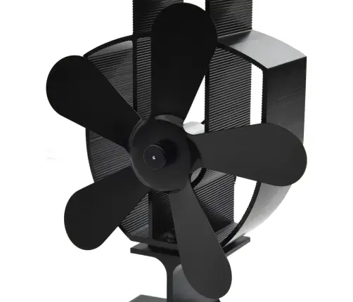 Karstuma Izplūdes Ventilators, 5 Lāpstiņas, Melns Vidaxl