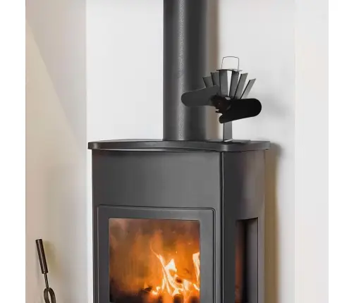 Karstuma Izplūdes Ventilators, 2 Lāpstiņas, Melns Vidaxl