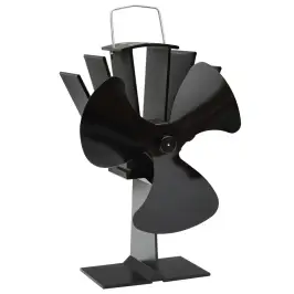 Karstuma Izplūdes Ventilators, 3 Lāpstiņas, Melns Vidaxl