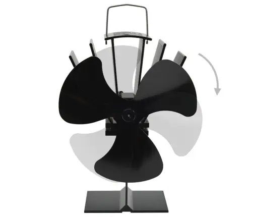 Karstuma Izplūdes Ventilators, 3 Lāpstiņas, Melns Vidaxl