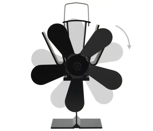 Karstuma Izplūdes Ventilators, 5 Lāpstiņas, Melns Vidaxl