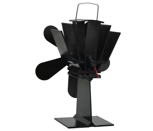 Karstuma Izplūdes Ventilators, 5 Lāpstiņas, Melns Vidaxl