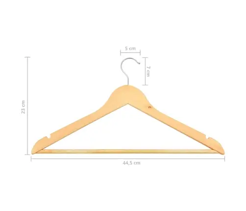 Drēbju Pakaramie, 20 Gab., Neslīdošs Cietkoks Vidaxl