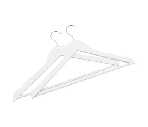 Drēbju Pakaramie, 100 Gab., Balti, Neslīdošs Cietkoks Vidaxl