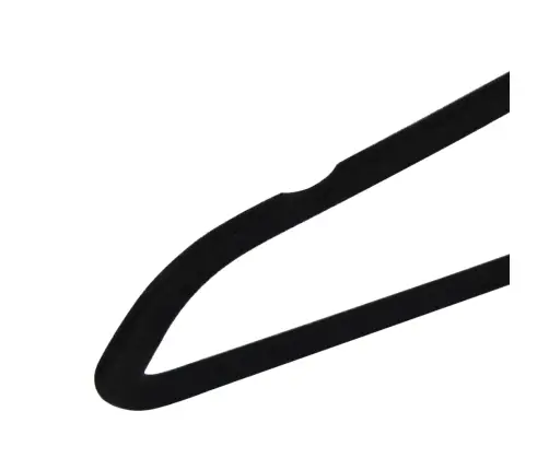 Drēbju Pakaramie, 100 Gab., Neslīdošs Samts, Melni Vidaxl