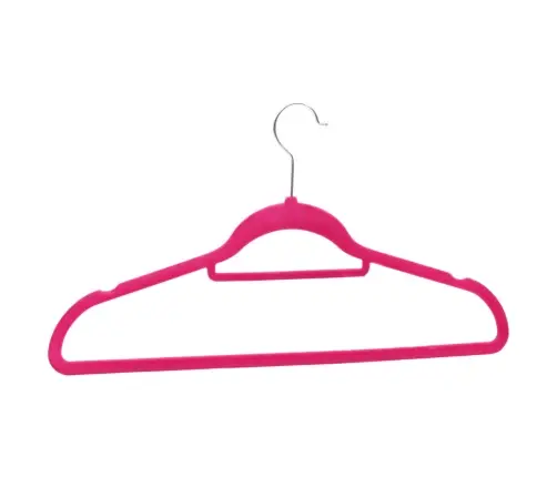 Drēbju Pakaramie, 50 Gab., Neslīdošs Samts, Rozā Vidaxl