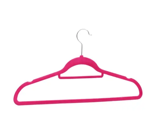 Drēbju Pakaramie, 100 Gab., Neslīdošs Samts, Rozā Vidaxl