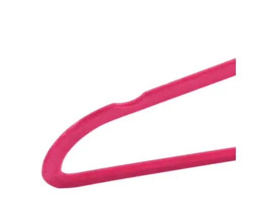 Drēbju Pakaramie, 100 Gab., Neslīdošs Samts, Rozā Vidaxl