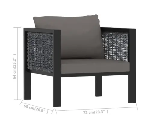 6-Daļīgs Dārza Mēbeļu Komplekts Ar Matračiem, Pe Rotangpalma Vidaxl