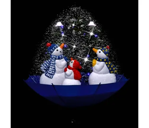 Lumesajuga Jõulukuusk Vihmavarjualusega Sinine 75 cm Pvc