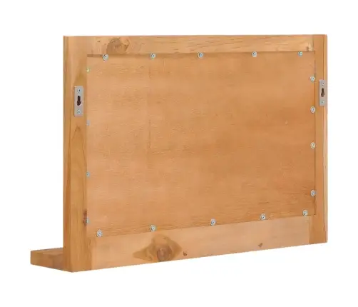 Sieninis Veidrodis Su Lentyna, 60X12X40cm Tikmedžio Masyvas