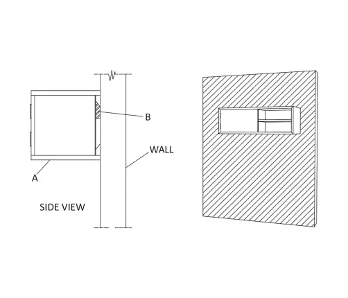 Seinale Kinnitatav Telerikapp, 90 X 30 X 30 cm Tiikpuu