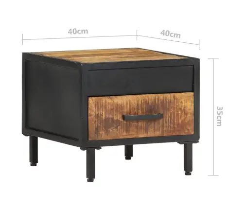 Naktsgaldiņš, 40X40X35 Cm, Neapstrādāts Mango Koks Vidaxl