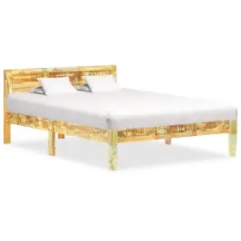 Gultas Rāmis, Pārstrādāts Masīvkoks, 120X200 Cm Vidaxl