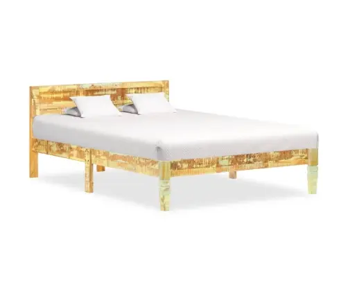 Voodiraam, Tugevast Taastatud Puidust, 120 X 200 Cm